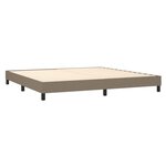 vidaXL Sommier à lattes de lit et matelas et LED Taupe 200x200cm Tissu