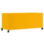 vidaXL Meuble TV jaune moutarde 100 5x39x43 5 cm acier