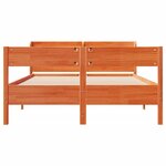 vidaXL Cadre de lit sans matelas cire marron 140x190cm bois pin massif