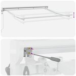 vidaXL Cadre d'auvent semi-cassette électrique en métal rétractable
