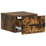 vidaXL Cabinet de chevet mural Chêne fumé 34 5 x 33 x 20 cm