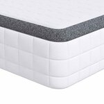 vidaXL Matelas 2 pc Moyennement doux 80 x 200 cm Blanc et Gris