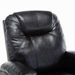 vidaXL Fauteuil à bascule de massage Noir Similicuir