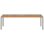 vidaXL Table de Jardin Gris 250 x 100 x 75 cm polyrotin