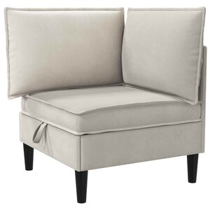 vidaXL Canapé d'angle avec rangement Avoine Velours