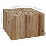 vidaXL Table basse Teck authentique 50 x 50 x 35 cm