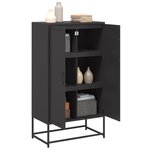 vidaXL Buffet haut noir 68 5x38 5x123 5 cm acier