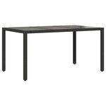 vidaXL Ensemble de bistro de jardin 5 Pièces coussins noir poly rotin