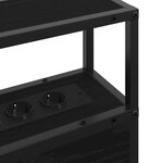vidaXL Tête de lit de rangement Chêne Noir 135 cm Bois d'ingénierie