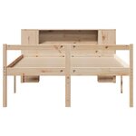 vidaXL Lit bibliothèque sans matelas 140x190 cm bois de pin massif