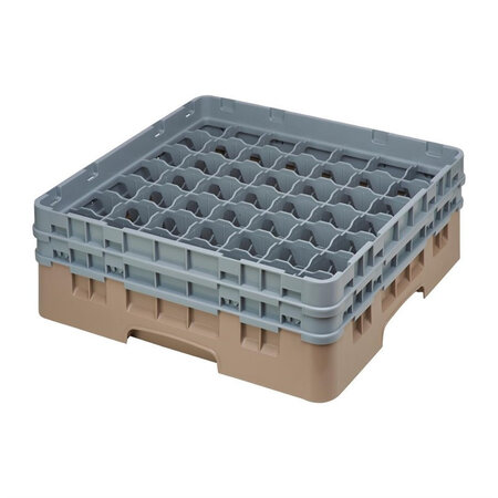 Casier à verres 49 compartiments beige - hauteur de 143 à 349 mm - camrack cambro -  - polypropylène x225mm