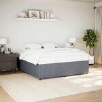 vidaXL Cadre de lit sans matelas gris foncé 180x200 cm velours