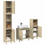 vidaXL Ensemble de meubles de salle de bain 3 Pièces chêne sonoma