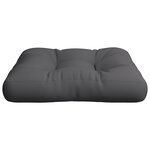 vidaXL Coussin de palette anthracite 50x50x12 cm tissu