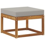vidaXL Pouf d'Extérieur Bois d'Acacia Massif Naturel