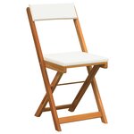vidaXL Ensemble de bistro 3 pièces avec coussins en bois massif d'acacia