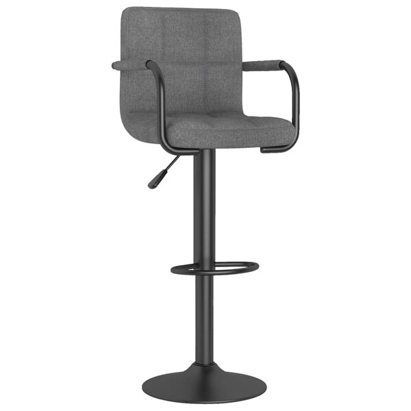vidaXL Tabouret de bar Gris clair Tissu