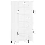 vidaXL Buffet haut Blanc 69 5x34x180 cm Bois d'ingénierie