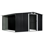 vidaXL Abri de jardin avec portes Anthracite 329 5x312x178 cm Acier