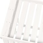 vidaXL Porte-bûches d’extérieur Blanc 108x52x74 cm Bois massif de pin