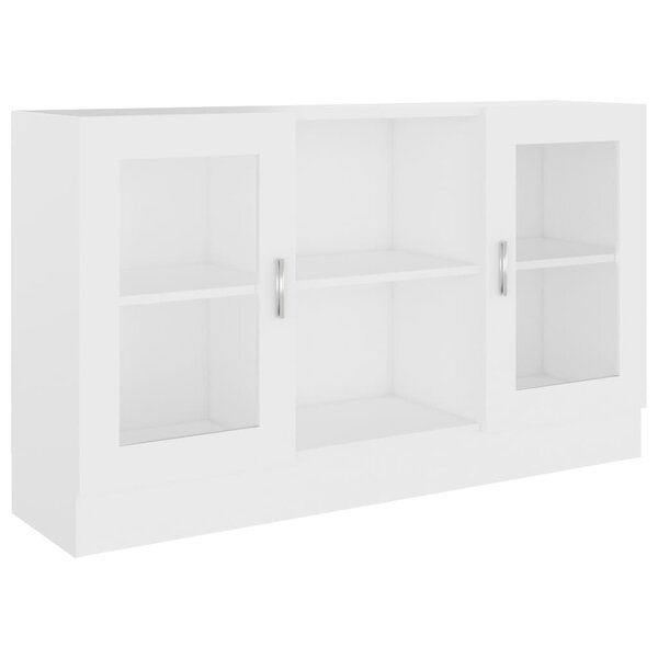 vidaXL Armoire à vitrine Blanc 120x30 5x70 cm Bois d'ingénierie