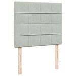 vidaXL Sommier à lattes de lit et matelas Gris clair 120x200cm Velours