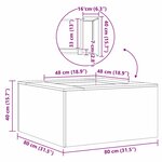 vidaXL Braise Marron 80 x 80 x 40 cm Acier résistant aux intempéries