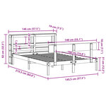 vidaXL Cadre de lit sans matelas 140x190 cm bois de pin massif