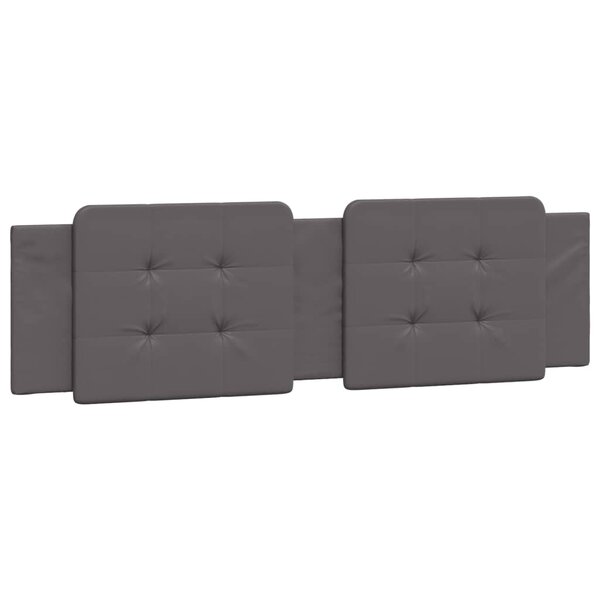 vidaXL Coussin de tête de lit gris 180 cm similicuir