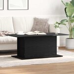 Table basse vidaXL en chêne noir 102x55 5x40 cm en bois d'ingénierie