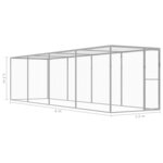 vidaXL Cage pour chat 6x1,5x1,5 m Acier galvanisé