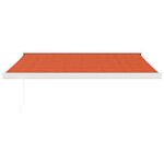 vidaXL Auvent rétractable orange et marron 3x2 5 m tissu et aluminium