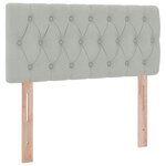 vidaXL Lit de Rangement avec matelas Gris clair 90 x 200 cm Velours