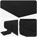 vidaXL Canapé-lit pliable Noir 70 x 80 x 60 cm Tissu