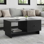 vidaXL Table basse Noir 90 x 50 x 40 cm Bois d'ingénierie