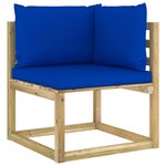 Vidaxl salon de jardin 6 pièces avec coussins bois de pin imprégné