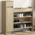 vidaXL Armoire à chaussures chêne sonoma bois d'ingénierie