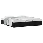 VidaXL Cadre de lit ottoman sans matelas noir 180x200 cm tissu