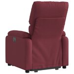 vidaXL Fauteuil inclinable électrique rouge bordeaux tissu
