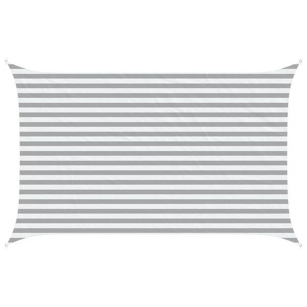 vidaXL Voile d'ombre Gris clair et blanc 4 x 2 5 m