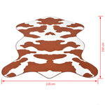 Vidaxl tapis profilé 110 x 150 cm marron impression de vache
