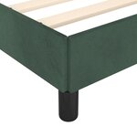 vidaXL Cadre de lit Vert foncé 200x200 cm Velours