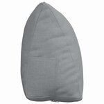 vidaXL Coussin de Dos Gris clair 45 x 20 x 35 cm tissu