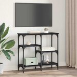 vidaXL avec étagère Chêne noir 80 x 29 x 75 cm Bois d'ingénierie