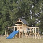 Aire de jeux - Double toboggan bleu - Hunter