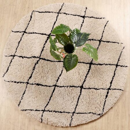 Dutch Lifestyle Tapis Berlin Sanft 200 cm Rond Beige