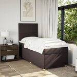 vidaXL Sommier à lattes de lit avec matelas Marron foncé 80x200 cm