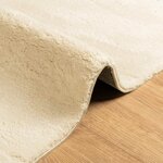 vidaXL Tapis doux à poils moyens et lavable HUARTE Crème 80 x 400 cm