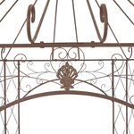 Vidaxl pavillon de jardin marron antique 558x350x408 cm fer