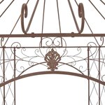 vidaXL Pavillon de jardin Marron antique 558x350x408 cm Fer